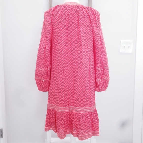 Vineyard Vines Tile Dress In Chelsea Geo Red Size Large - Picture 7 of 9